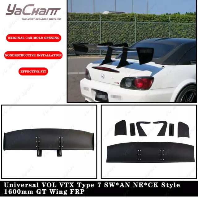 FRP Spoiler For Universal VOL VTX Type 7 Style 1600mm GT Wing EVO7 8 9 R35 E36 FRP Spoiler For Universal VOL VTX Type 7 Style 1600mm GT Wing EVO7 8 9 R35 E36