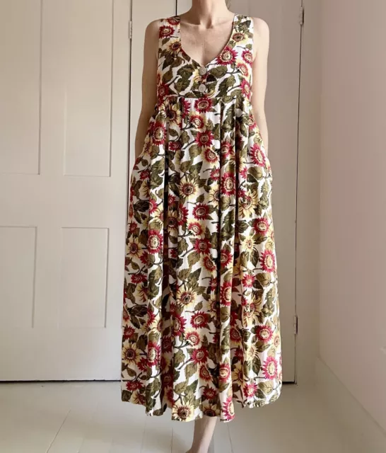 Vintage Express Empire Waist Floral Sundress XS