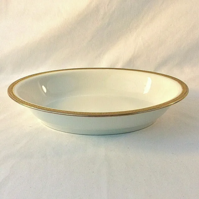 Wm Guerin & Co Limoges France Med Oval Vegie Bowl White Gold 9 3/8" L 1891-1932