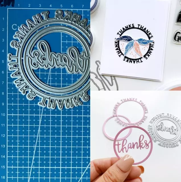 Thanks Metal Cutting Dies Scrapbooking Embossing Paper Card Stencil Crafts Mold