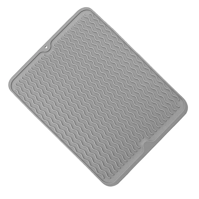 Alfombra de secado de silicona estera de fregadero alfombra de plato alfombra para mostrador silicona cocina secado