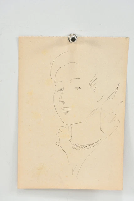 L85T15 estate Ernesto de Fiori (1884-1945) spring sketch, portrait of women