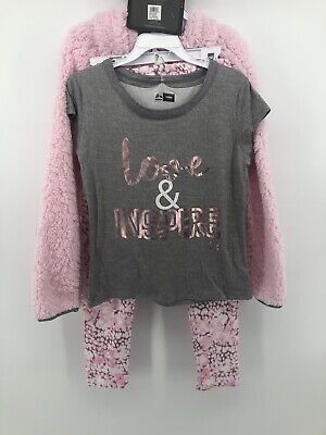 NWT 3Piece Girls 10-12 Hoodie T Shirt Leggings Outfit. New With Tags. Size 10/12