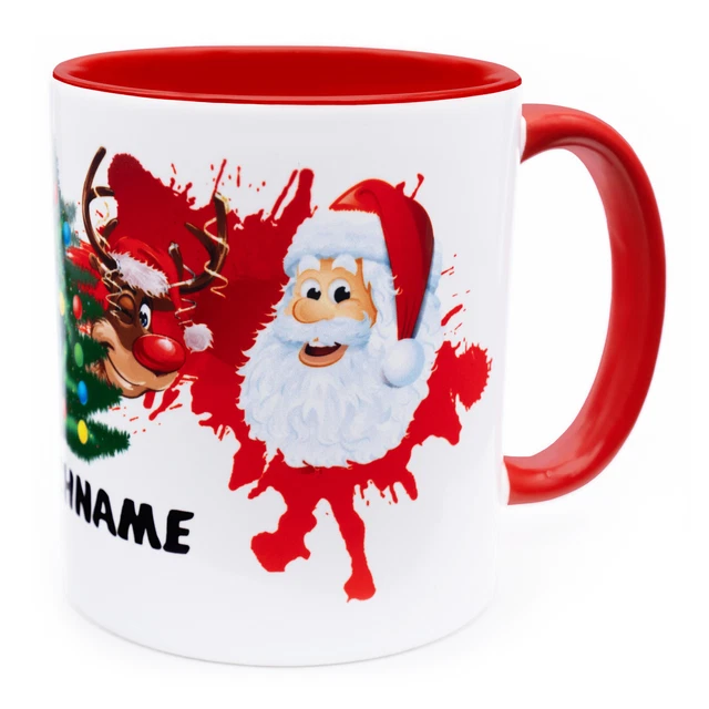 Weihnachtstasse Mit 3D Effekt - 325 Ml Spülmaschinenfest & Mikrowellengeeignet (Dear Santa Design)