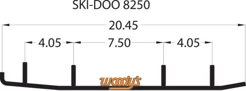 Woodys - ESD3-8250 - Trail Blazer IV Flat-Top Carbide Runners` Wear Bar 16-72441