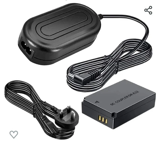 Gonine ACK-E12 AC Power Adapter DR-E12 DC Coupler Charger Kit for Canon EOS M +