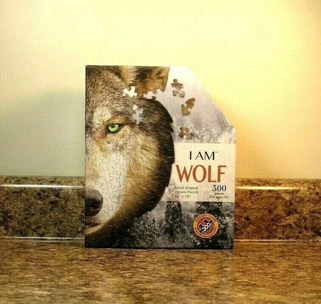 Madd Capp I Am Wolf Shaped Jigsaw Puzzle 300 Piece Animal Head Puzzle NEW