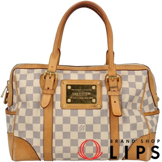 Louis Vuitton Berkeley Damier Azur Womens Handbags White Discontinued Prod xoE15