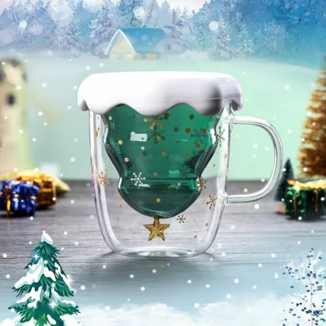 Alto vetro borosilicato Tazza da caffè Tazza di vetro borosilicato  Natale