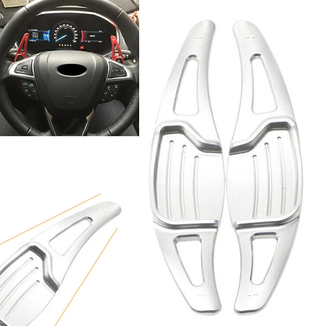 Volante Shift Paddle Shifter Extension Argento per Ford Mondeo Taurus Edge