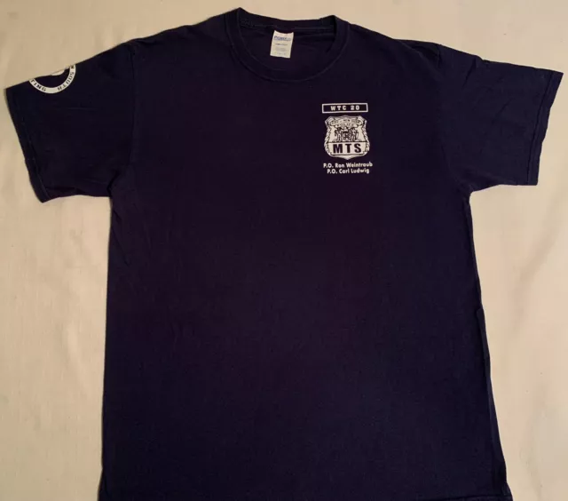 NYPD New York City Police T-Shirt Sz L Midtown Manhattan Finest Team NYC