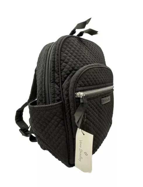 Vera Bradley Iconic Small Classic Black Quilted Backpack~New With Tags
