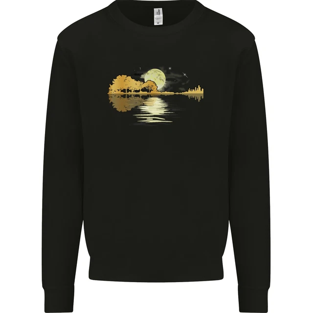 Guitar Reflection Guitarist Bass Acoustic Kids Sweatshirt Jumper