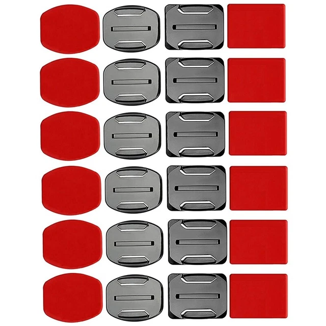 Helmet Accessories Kit Set 12x Surface Mounts + 12x Adhesive Stickers Stick B7V8