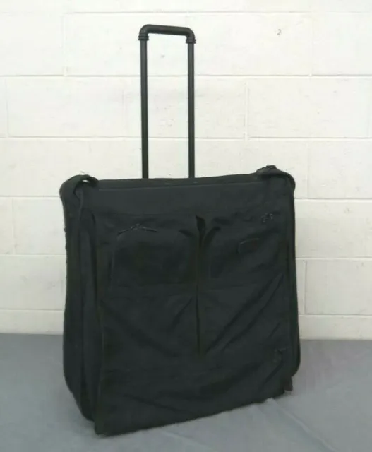 TUMI High-Quality Black Ballistic Nylon Bi-Fold Rolling Garment Bag 12x23x25"