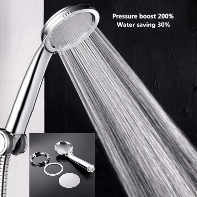 Alto Turbo Pressione Soffione Doccia Bagno Potente Risparmio/Risparmio Acqua