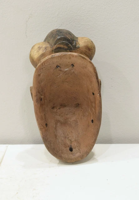 African Mask Wood Crest Baule Tribe Mask 4