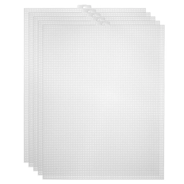 20 Stück Kunststoff-Mesh-Leinwand Blätter für Stickereien, Acrylgarne, Stri M2M7
