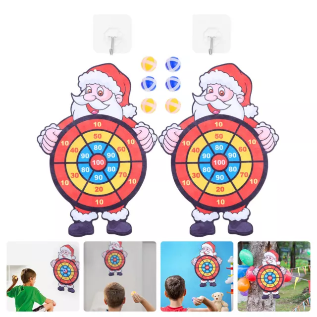 2 Sets Christmas Sticky Ball Toddler Dart Board Sports Toy Children Interactive