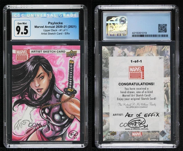 2020-21 Upper Deck Marvel Annual Sketch Cards 1/1 Effix #SKT CGC 9.5 Auto 05uz 3