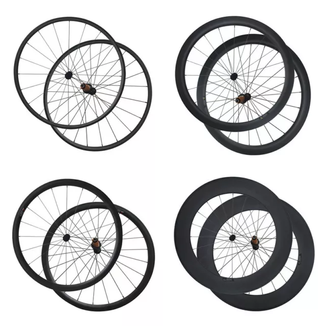Carbon Wheelset 700C Road Bike Wheels with Bitex RAF10 RAR9 Hub 20/24 Holes