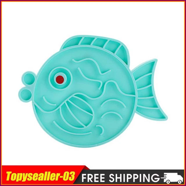 Generic Silikon Hund Slow Food N?pfe Matte Leckkissen Futterteller (Goldfisch-Gr