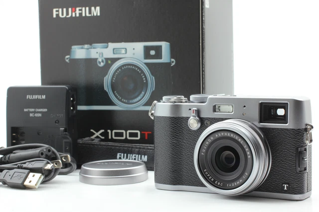 [MINT in Box ]  Fujifilm Fuji X100T 16.3MP Silver Digital Camera From JAPAN