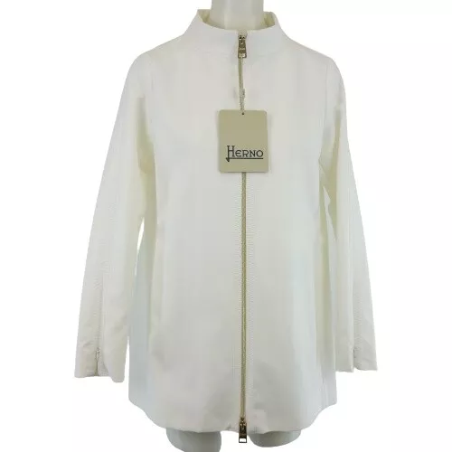 Herno Lungo Donna Giacca da Bianco Elegante a Vento Blazer Stile Tg. 34 Nuovo