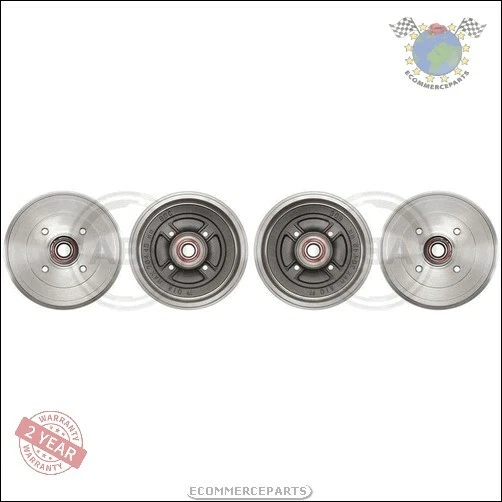 Kit 2 Tambours De Frein ABS Arrière Pour Ford Fusion, Fiesta, Escort, Orion - Pièces Neuves