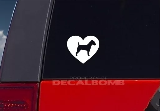 I love my JACK RUSSELL dog heart decal / sticker pet animal breed puppy terrier