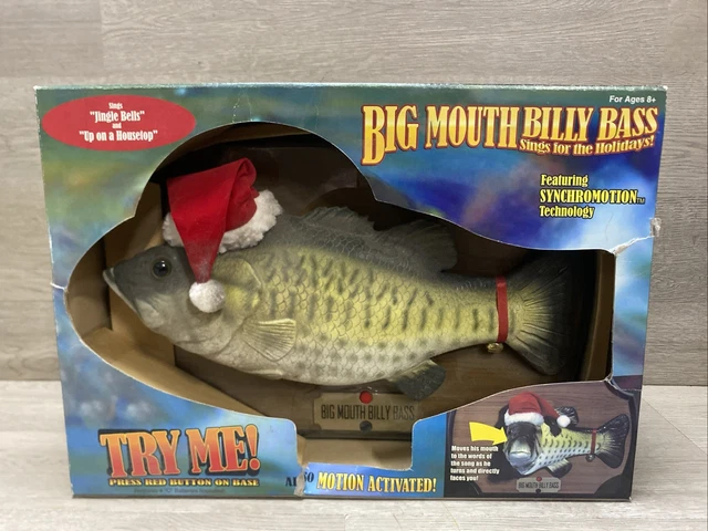 Big Mouth Billy Bass Christmas - Poisson Chantant édition Y2K 1999 - Neuf