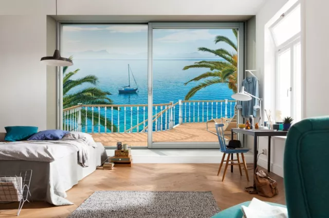 Tropical Paisaje Foto Papel Pintado" Vista De Hotel Pared Mural 368x248cm Volver