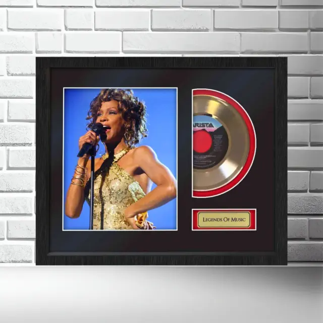 Whitney Houston - I Wanna Dance With Somebody - Gold Record 7" Framed Display