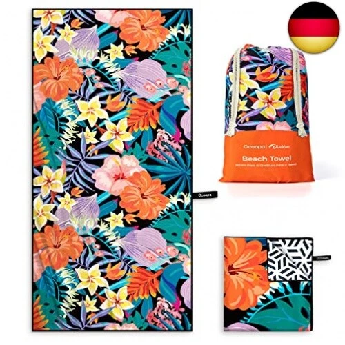OCOOPA Diveblues Mikrofaser Strandtuch - Extra großes 178x80 cm Schnell