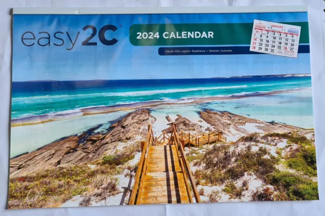 2 X 2024 Easy to See Wall Calendar