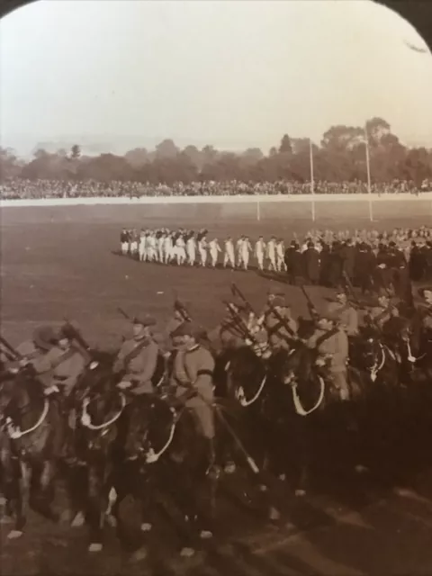 GEORGE ROSE STEREOVIEW PHOTO-DUKE  Football/ Army Adelaide 1901 Social History
