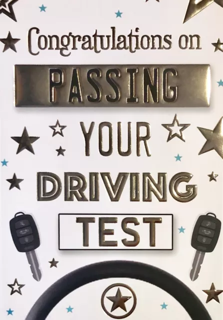 Congratulations on passing your driving test greetings card, brand new