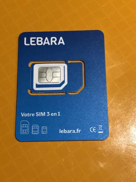 Carte SIM Lebara Mobile avec ou sans crédit de communication en