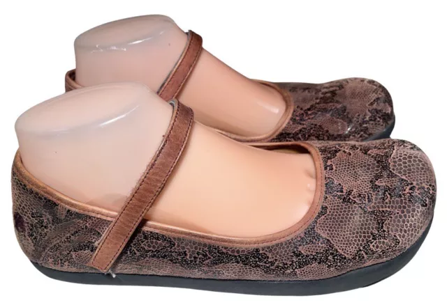 Kalso Solar 3 Merlot Women's Mary Jane Clog Loafers Shoes Snake Print 9B