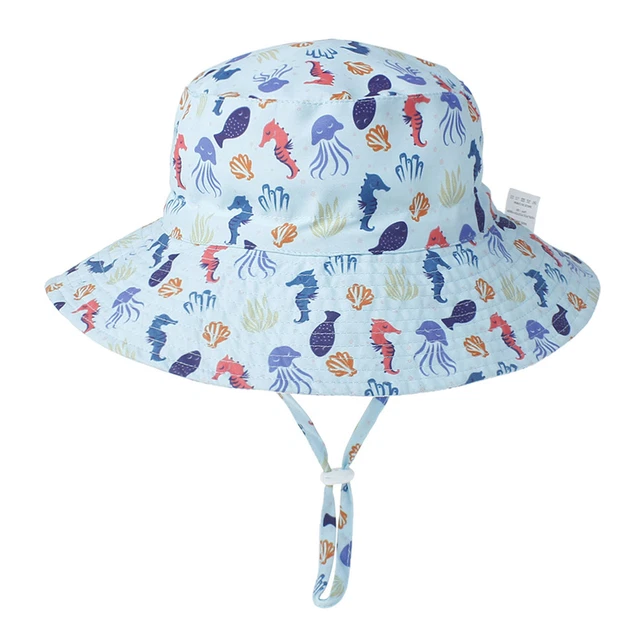 Sun Hat Animal Pattern Sun Protection Kids Bucket Hat Cotton