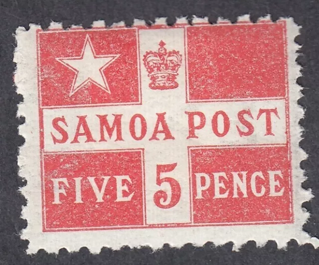 Post Road Company, Samoa, Scott #23,  Mint Hinged, Flag, 1894