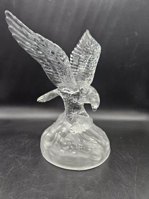 Cristal D'Arques 24% Lead Crystal Glass 7.5" Bald Eagle Figurine- Made in France