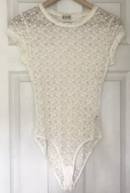 Free People pucker up baby tee bodysuit ivory size M brand new £38