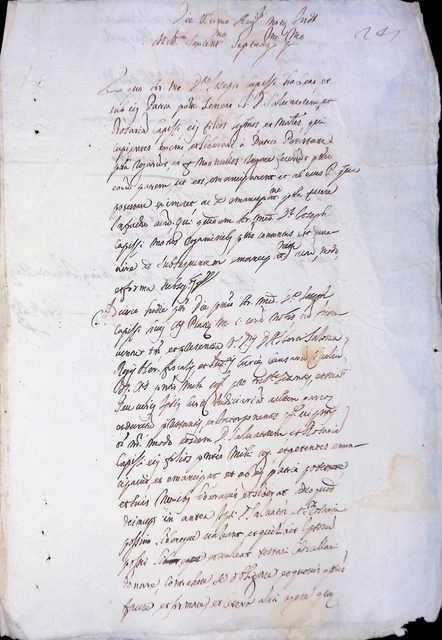 (C59) - Documenti Manoscritti  Seicenteschi 22 Facciate Scritte - Xvii° Secolo