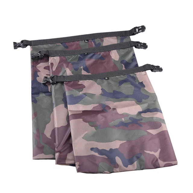3 PCS Sac de rafting sec étanche portable Sac de rangement extérieur