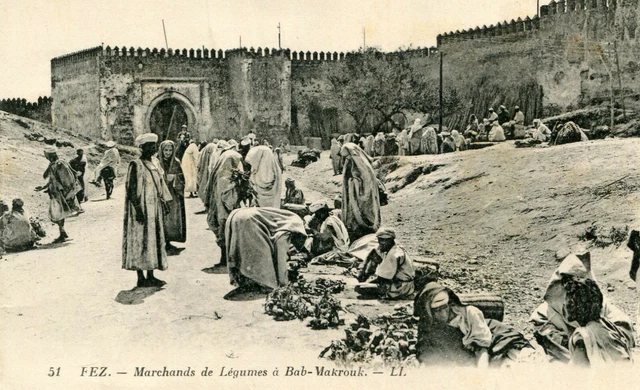 Carte Postale Ancienne – Maroc, Fès : Djedid, Marché Et Marchands – Réf A 102