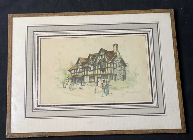 Alte Marjorie Bates Glashalterung Bild Shakespeare Geburtsort Stratford On Avon