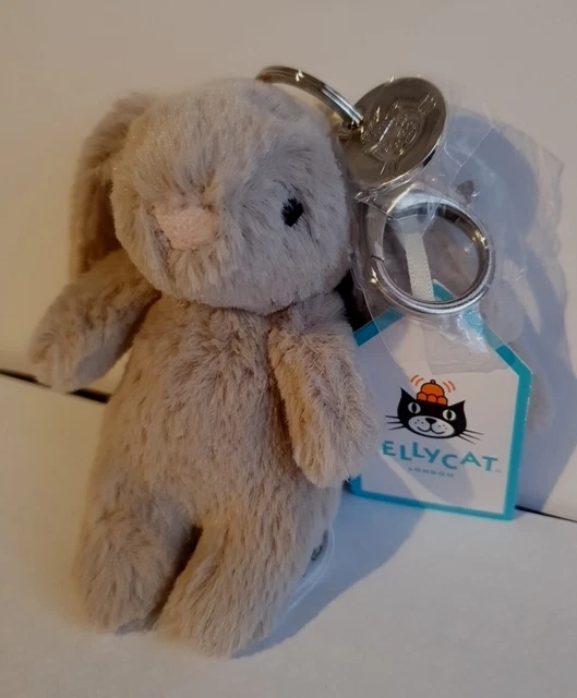 JELLYCAT BEIGE BUNNY Bag Charm BNWT Keyring 2 £21.99 PicClick UK