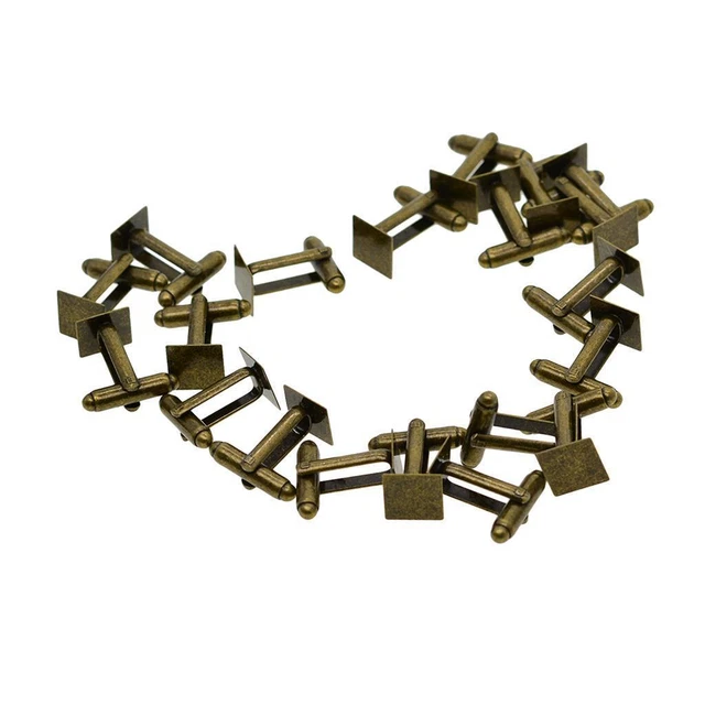 20 pezzi in ottone gemelli gemelli  bezel vassoi vassoio di impostazione