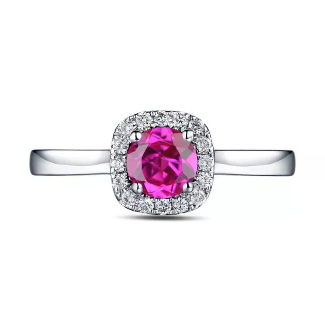 1.80Ct Natural African Pink Tourmaline & IGI Certified Diamond Ring In 14KT Gold